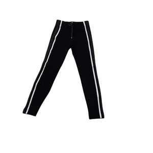 Zara Trafaluc Collection XS Black Pants Leggings Front Zip White Striped…